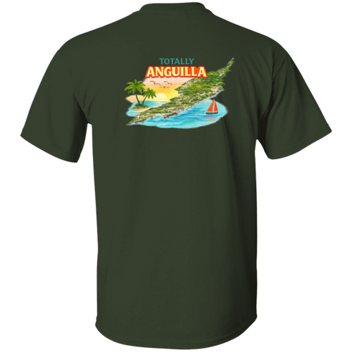 Totally Anguilla Island Map Souvenir T-Shirt – Caribbean Classic Edition