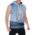 sail away ocean sailboat print sleeveless zip front hoodie