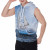 sail away ocean sailboat print sleeveless zip front hoodie