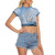 sail away ocean sailboat print crop top