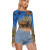 fantasea coral reef sheer long sleeve top