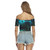 puerto vallarta subaquatic cold shoulder top printed with underwater photo of scuba diver