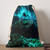 subaquatic drawstring tote bag printed with underwater photo of scuba diver