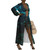 long chiffon robe with all over print photo of scuba diver exploring the ocean floor