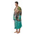 heavy fleece robe printed with a photo of island harbour anguilla