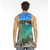 muscle tank printed with a photo of little bay anguilla