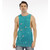 muscle tank top printed with photo of island harbour anguilla
