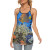 fantasea coral reef print criss cross top