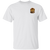 Front view of the Papa Bear Pride Trap Tee in white with a small chest crest featuring the Papa Bear trap design.