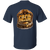 Back view of the Papa Bear Pride Trap Tee in navy featuring bold Papa Bear trap artwork.
