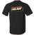 Back view of a black t-shirt with a bold BEAR pride wordmark representing the LGBTQ bear community.