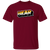 Front view of a maroon t-shirt with a bold BEAR pride wordmark centered on the chest.