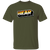 Front view of an olive green t-shirt with a clean BEAR pride wordmark chest print.