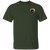 Front view of the Iron Trail Bear Emblem T-Shirt in forest green featuring a small circular bear emblem.