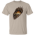 Front view of sand-colored bear pride t-shirt with powerful claw tear graphic and textured detail.