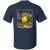 Back view of a navy t-shirt displaying the full lemon jail illustration, designed for bold visual satire of Don Lemon