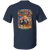Full back print of the America 250 Trump Edition t-shirt on navy fabric with vivid patriotic artwork.