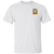 Front view of a white T shirt with the El Rey de Uvas chest graphic, designed for clean and versatile merchandise.