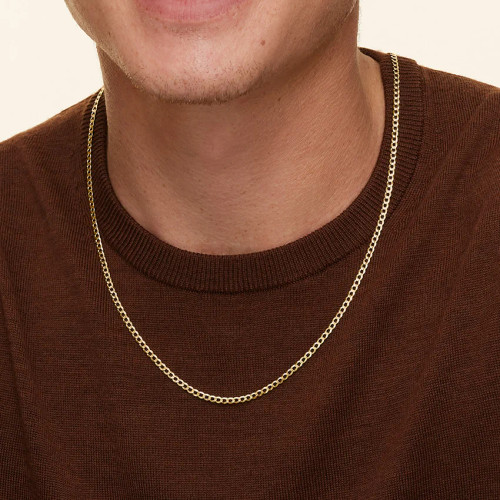 Blake 24 in. Curb Chain Necklace (3mm) in 14K Yellow Gold