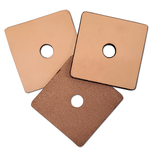 3" X 3" Vegetable Tanned Leather