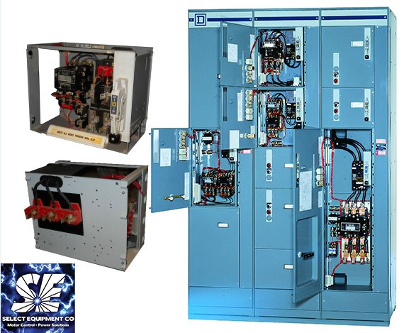 Square D Model 4 MCC Bucket, Motor Starter unit, Nema Size 3, FVNR