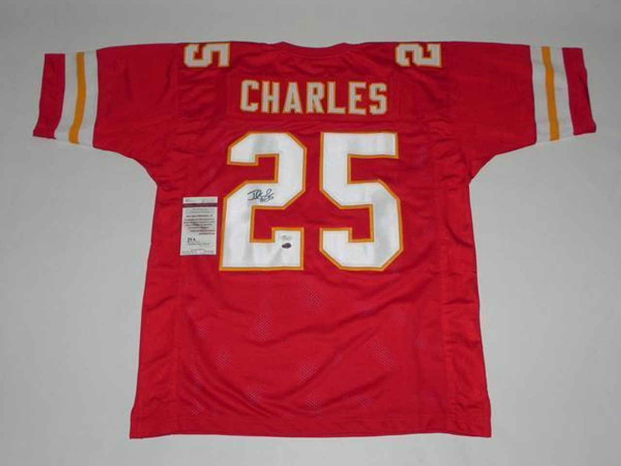 Jamaal Charles Autographed and Framed Red Chiefs Jersey