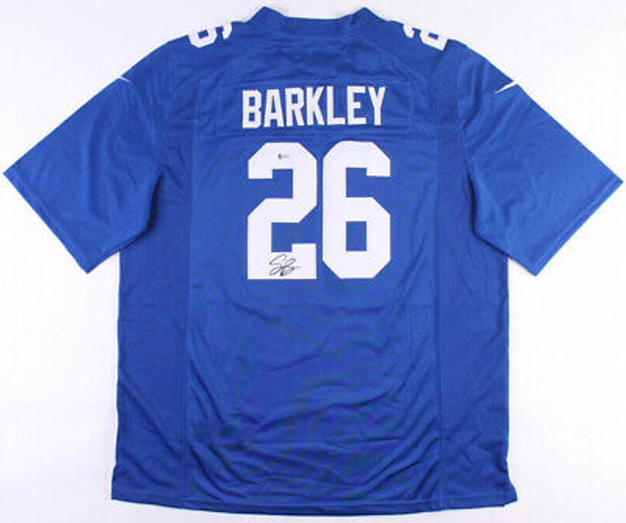 Saquon Barkley New York Giants Autographed Blue Nike Elite Jersey