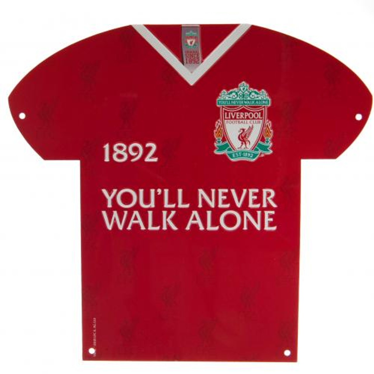 Liverpool Fc You Ll Never Walk Alone English Premier League Jersey Tin Sign Maverick Autographs And Collectibles