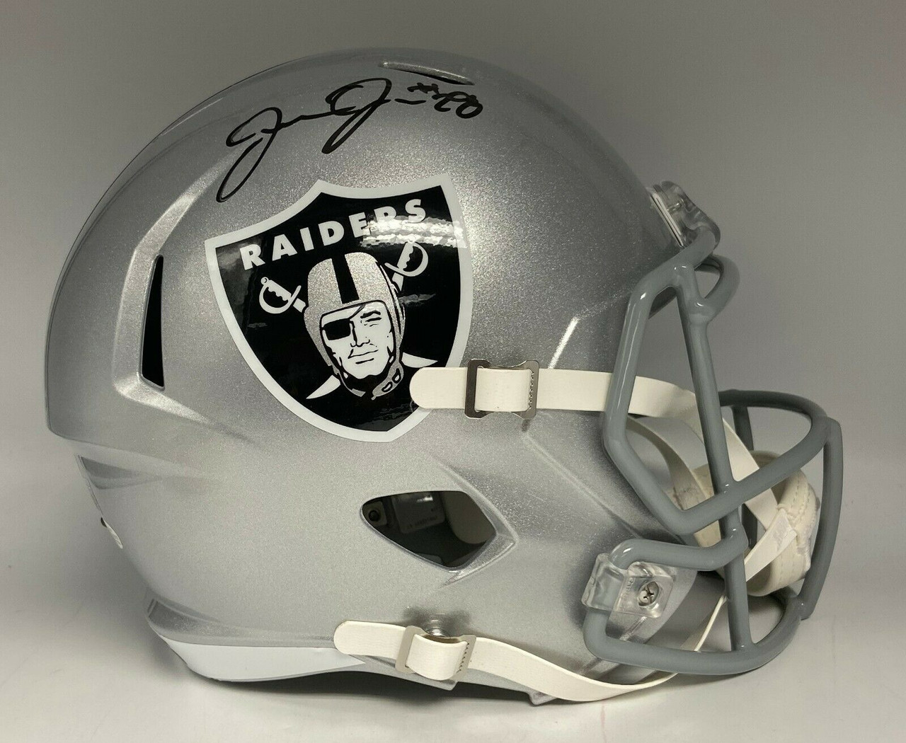 Josh Jacobs Signed Oakland Raiders Mini Speed Replica Helmet BAS 