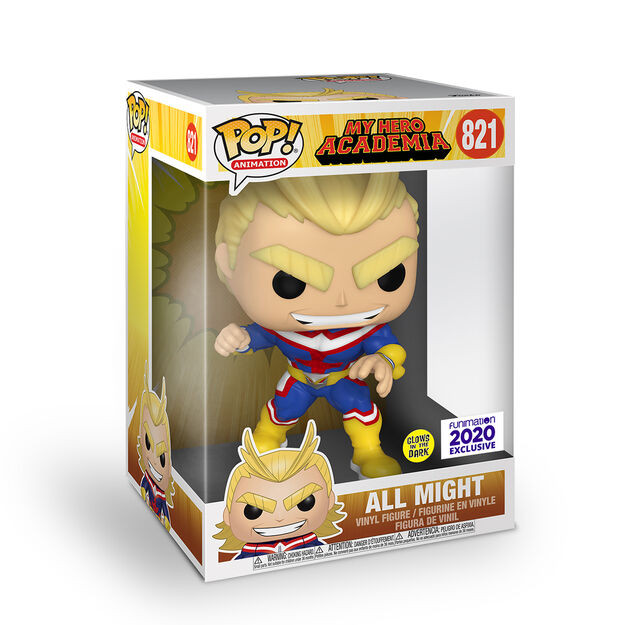 All Might #821 My Hero Academia 10 Inch Funimation Glow in the