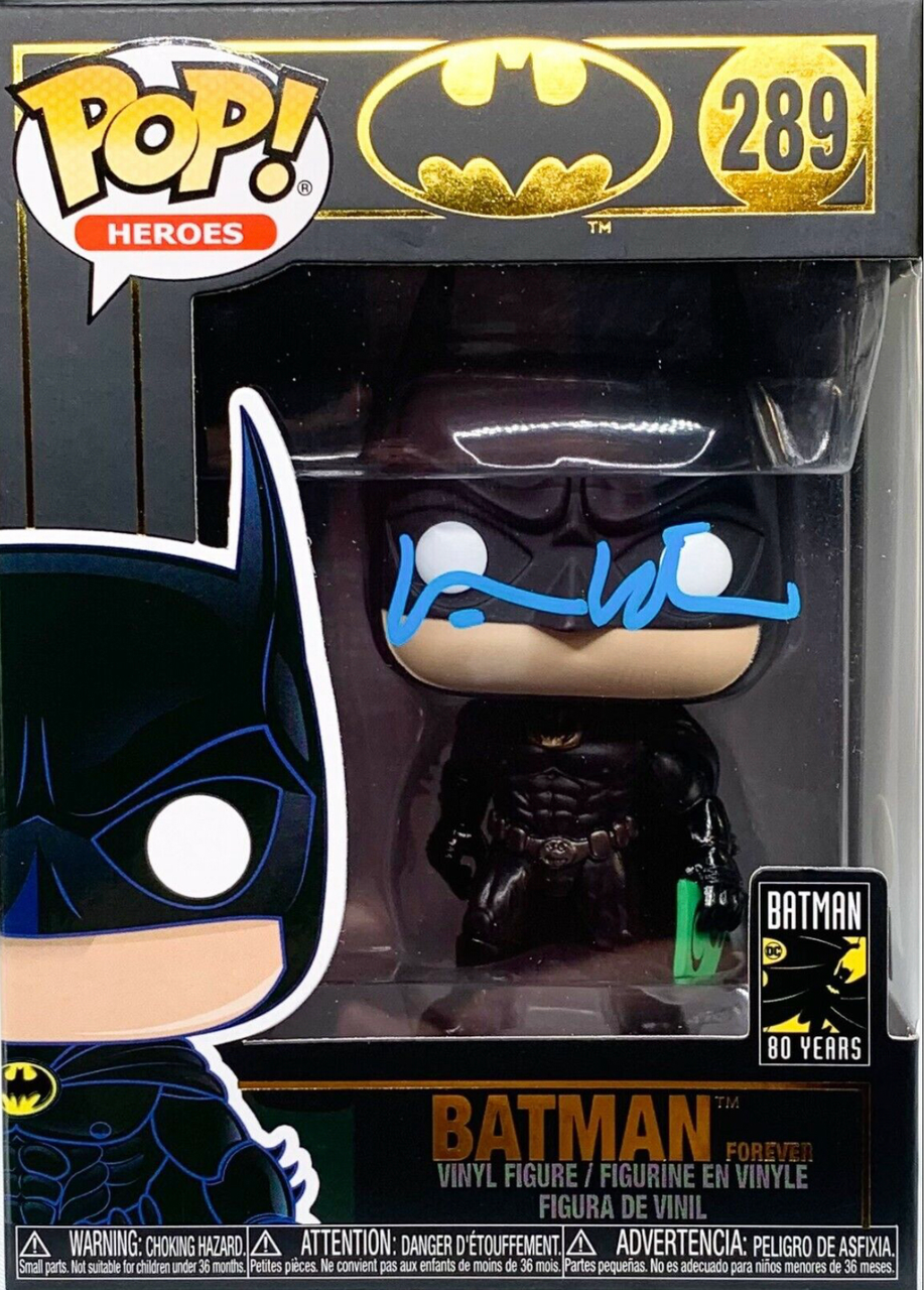 Val Kilmer Batman Forever #289 Autographed Funko Pop Beckett Authenticated  - Maverick Autographs and Collectibles