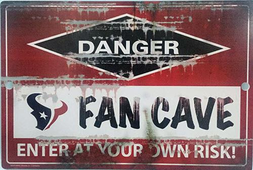 Houston Texans NFL Fan Cave Sign Houston Texans NFL Fan Cave Sign