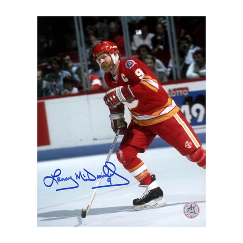 Lanny McDonald Flames Signed Skating Up 8x10 Photo Lanny McDonald Flames Signed Skating Up 8x10 Photo