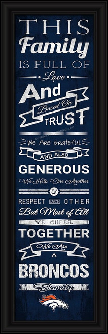 Denver Broncos NFL Framed Family Cheer Art Print Denver Broncos NFL Framed Family Cheer Art Print