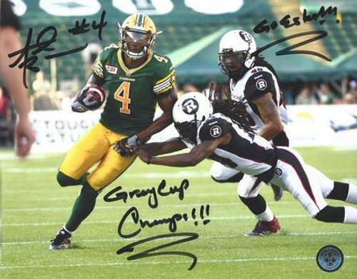 Adarius Bowman Edmonton Eskimos Autographed Running Up Field 8x10 Photo Adarius Bowman Edmonton Eskimos Autographed Running Up Field 8x10 Photo