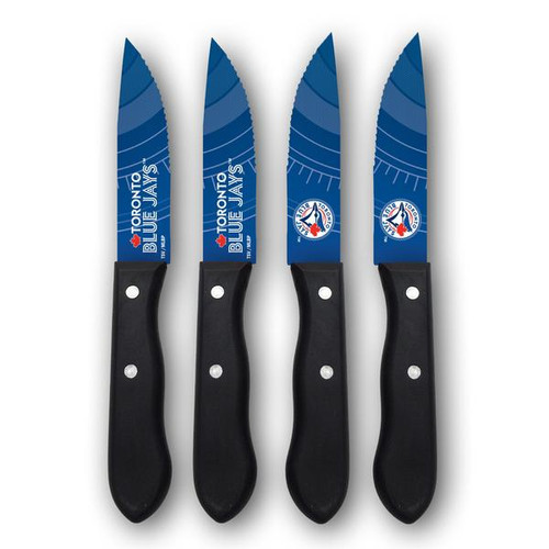 Toronto Blue Jays Major League Baseball 4 Pack Steak Knives Toronto Blue Jays Major League Baseball 4 Pack Steak Knives