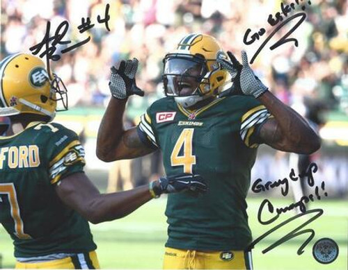 Adarius Bowman Edmonton Eskimos Autographed TD Celebration 8x10 Photo Adarius Bowman Edmonton Eskimos Autographed TD Celebration 8x10 Photo