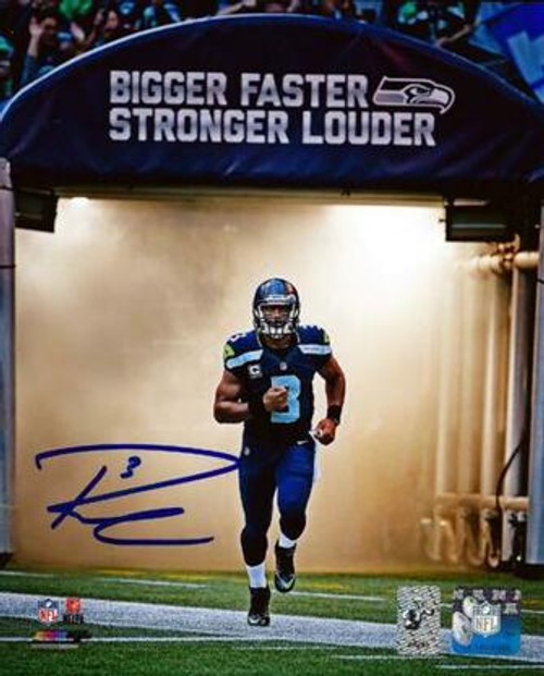 Russell Wilson Seattle Seahawks Autographed Bigger Stronger Entrance 8x10 Photo Russell Wilson Seattle Seahawks Autographed Bigger Stronger Entrance 8x10 Photo