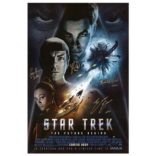 Star Trek 2009 Cast Autographed 27x40 D/S Poster Zachary Quinto, Simon Pegg Bana Star Trek 2009 Cast Autographed 27x40 D/S Poster Zachary Quinto, Simon Pegg Bana