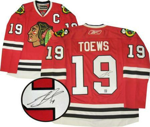 Chicago Blackhawks Autographed Johathan Toews Dark Replica Jersey Chicago Blackhawks Autographed Johathan Toews Dark Replica Jersey