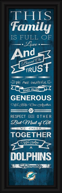 Miami Dolphins NFL Framed Family Cheer Art Print Miami Dolphins NFL Framed Family Cheer Art Print