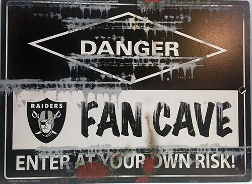 Oakland/ Las Vegas Raiders NFL Fan Cave Sign Oakland/ Las Vegas Raiders NFL Fan Cave Sign