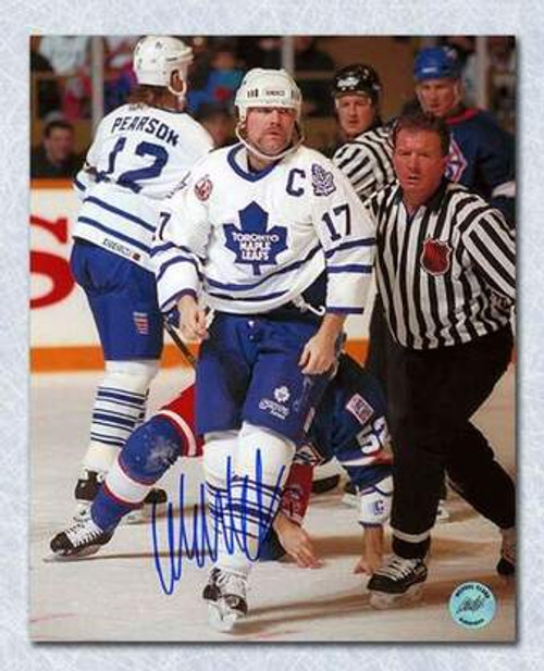 Wendel Clark Toronto Maple Leafs Autographed Knock Out 16x20 Photo Wendel Clark Toronto Maple Leafs Autographed Knock Out 16x20 Photo