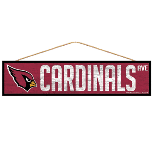Arizona Cardinals NFL 4x16 Wood Street Sign