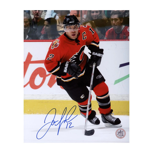Jarome Iginla Flames Signed Skating Up 8x10 Photo