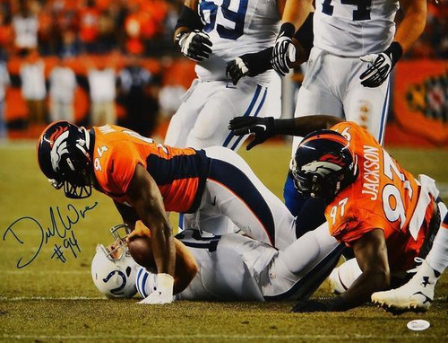 Demarcus Ware Denver Broncos Autographed Sacking Luck 16x20 Photo