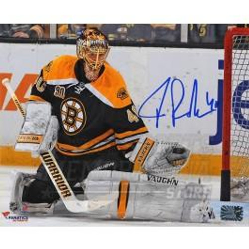 Tuukka Rask Boston Bruins Autographed Glove Save 8x10 Photo