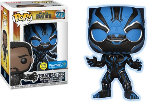 Black Panther # 273 Glow in the Dark Walmart Exclusive Funko Pop Black Panther # 273 Glow in the Dark Walmart Exclusive Funko Pop