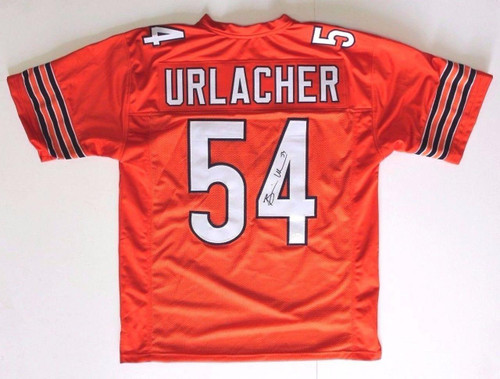 Bran Urlacher Chicago Bears Autographed Orange Custom Football Jersey Bran Urlacher Chicago Bears Autographed Orange Custom Football Jersey