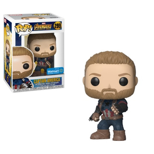 Captain America #299 Marvel Avengers Infinity War Walmart Exclusive Funko Pop Captain America #299 Marvel Avengers Infinity War Walmart Exclusive Funko Pop